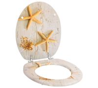 Vidaxl Wc Toilet Seat Mdf Lid Starfish, Grey