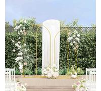 vidaXL Wedding Arch 3 pcs Gold Steel