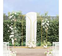 Wedding Arch 3 pcs Steel Outdoor Decor Event Backdrop Frame Adjustable vidaXL