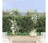 vidaXL Wedding Arch Gold 150 x 49.5 x 200 cm Steel