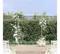 vidaXL Wedding Arch White 150 x 49.5 x 200 cm Steel