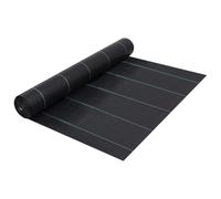 vidaXL Weed & Root Control Mat Black 2x5 m PP Ground Cover Barrier Fabric