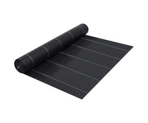 vidaXL Weed & Root Control Mat Black 2x50 m PP Ground Cover Barrier Fabric