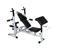 vidaXL Weight Multi Bench Universal Gym Exercise Training Fitness Station