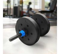 vidaXL Weight Plates 10 kg 4 pcs Black Ø 21.5 x 3.8 cm