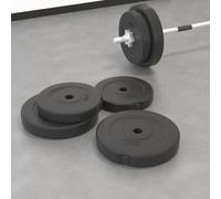 Vidaxl Weight Plates 4 Pcs 30 Kg Cement, Black