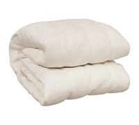 vidaXL Weighted Blanket 220x230 cm - Hypoallergenic Glass Beads Filled King-Sized 15 kg Cotton Comforter for Improved Sleep - Light Cream