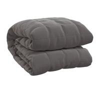 vidaXL Weighted Blanket - 86.6x92.5 33.1lb Soft Grey Fabric - Calming & Comforting Even Weight Distribution Sleep Enhancement