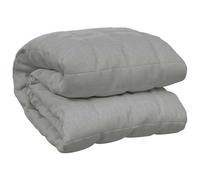 vidaXL Weighted Blanket Grey 220x235cm 15kg Fabric Blanket Blanket Quilt Calming Blanket Bedding Weighted Blanket for Anxiety