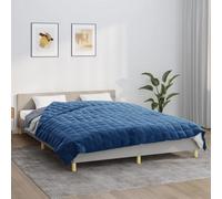 (blue, 200 x 200 cm/13 kg) vidaXL Weighted Blanket Bedding Anxiety Blanket Bedroom Quilt Blanket Fabric