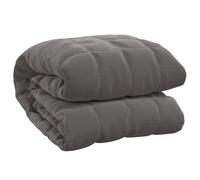 vidaXL Weighted Blanket Bedroom Bedding Calming Cotton Weighted Quilt Blanket for Anxiety Stress Relief Grey 120x180 cm 9 kg Fabric