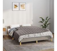 vidaXL Weighted Blanket 135x200 cm Single Size - Glass Beads and Polyester Filling - Soft Brushed Polyester Microfibre - Grey