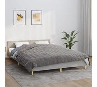 vidaXL Weighted Blanket Grey 200x230 cm 13 kg Fabric UK GF0