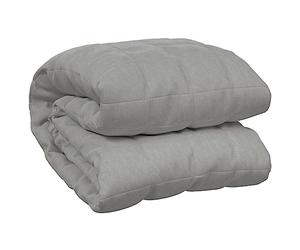 vidaXL Weighted Blanket Grey 220x230 cm King 15 kg Fabric