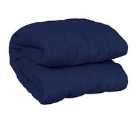 vidaXL Weighted Blanket King Size 220x230 cm in Soft Blue | 11 kg | Hypoallergenic Glass Beads Filling | Secure Internal Loops | Comfort Fabric