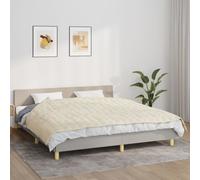 vidaXL Weighted Blanket- Modern Style Light Cream, Breathable Fabric, Filling, Comfortable Sleep, 155x220 cm, 11 kg.