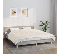 vidaXL Weighted Blanket Light Cream 155x220 cm 7 kg Fabric