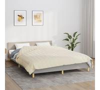 vidaXL Weighted Blanket in Light Cream - Soft, Comforting and Filling, Even Weight Distribution, 200x220 cm, 9 kg - Ideal for Living Room or Bedroom
