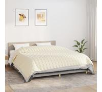 vidaXL Weighted Blanket Light Cream 220x260 cm 15 kg Fabric