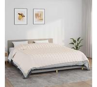 Weighted Blanket Cream 235x290 cm 11kg 100% Cotton Quilted Throw Breathable Soft [EEK: A+++]