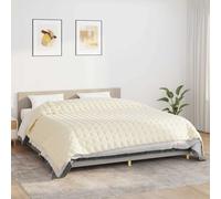 vidaXL Weighted Blanket Light Cream 235x290 cm 15 kg Fabric