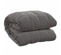 vidaXL Weighted Blanket - Weighted 11 kg - Soft Brushed Polyester Microfiber Fabric - Short Floss & Brushed Fabric Sides - Comforting Grey Duvet for Anxiety & Insomnia - Hypoallergenic Filling