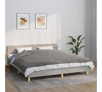 Weighted Blanket with Cover Bedroom Quilt Blanket Bedding Grey Fabric vidaXL