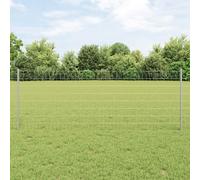 Silver Steel Garden Fence Panel 0.8m x 10m Durable Outdoor Decor Easy Install
