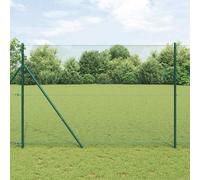 VidaXL Welded Wire Fence Ground Fix 25 X 1.5 M PVC-Coated Steel Green