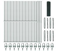 vidaXL Welded Wire Fence Set with 13 Green Edged Posts 0.6 x 100 m Heavy Duty Steel for Outdoor Fencing Garden Metal Powder Coated Easy to Install