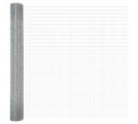 vidaXL Welded Wire Fence Silver 1 x 50 m