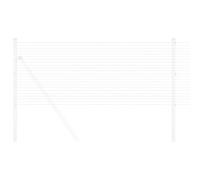 vidaXL Welded Wire Fence Silver 0.6 x 25 m, Garden and Terrace, Modern Welded Wire Fence, Durable Outdoor Barrier, Contemporary Landscape Accessory, Safety and Privacy
