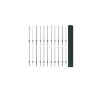 vidaXL Welded Wire Fence with 22 U-Posts Green 1x50m Steel
