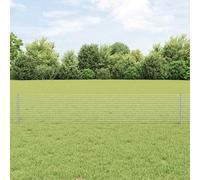 vidaXL Welded Wire Fence with Post 25 x 0.4 m Hot-Dip Galvanised Steel