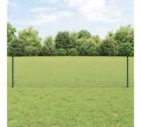 vidaXL Welded Wire Fence with Post 25 x 0.5 m Hot-Dip Galvanised Steel
