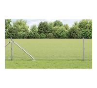 vidaXL Welded Wire Fence with Spikes 10 x 0.4 m Silver Mesh