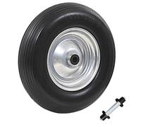 vidaXL Wheelbarrow Wheel with Axle Solid PU 4.00-8 390 mm