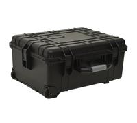 vidaXL Wheeled Flight Case Black 58x45x27 cm PP