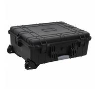 vidaXL Wheeled Flight Case Lockable Storage Toolbox Waterproof Durable Watertight Equipment Photography Wheeled Trolley Case Black 63x50x23 cm PP
