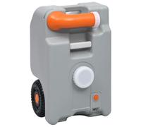 vidaXL Wheeled Water Tank for Camping 25 L Grey
