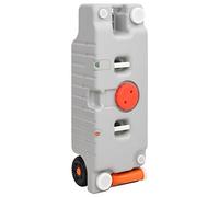 vidaXL Wheeled Water Tank for Camping 75 L Grey