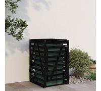 vidaXL Wheelie Bin Storage Black 84x90x128.5 cm Solid Wood Pine