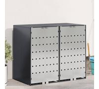 vidaXL Wheelie Bin Storage for 2 Bins Anthracite 136 x 77.5 x 115.5 cm
