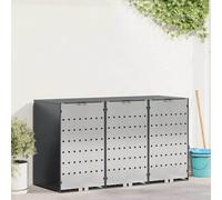 vidaXL Wheelie Bin Storage for 3 Bins Anthracite 204 x 77.5 x 115.5 cm