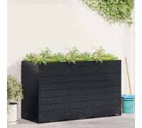 vidaXL Wheelie Bin Storage for 3 Bins Black 204 x 77.5 x 121.5 cm