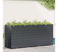 vidaXL Wheelie Bin Storage for 4 Bins Anthracite 272 x 77.5 x 121.5 cm