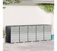 vidaXL Wheelie Bin Storage for 5 Bins Anthracite 340 x 77.5 x 115.5 cm