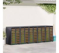 vidaXL Wheelie Bin Storage for 5 Bins Anthracite 340 x 77.5 x 115.5 cm