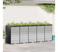 vidaXL Wheelie Bin Storage for 5 Bins Anthracite 340 x 77.5 x 121.5 cm