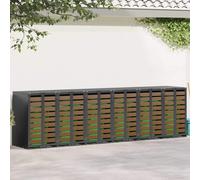 vidaXL Wheelie Bin Storage for 6 Bins Anthracite 408 x 77.5 x 115.5 cm